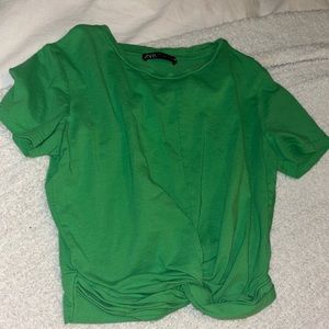 green zara top